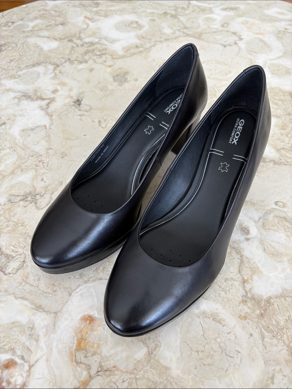 GEOX Walk Pleasure 60 Medium Heel Leather Pumps Ultra Comfort AS NEW Size 39 - Picture 2 of 16
